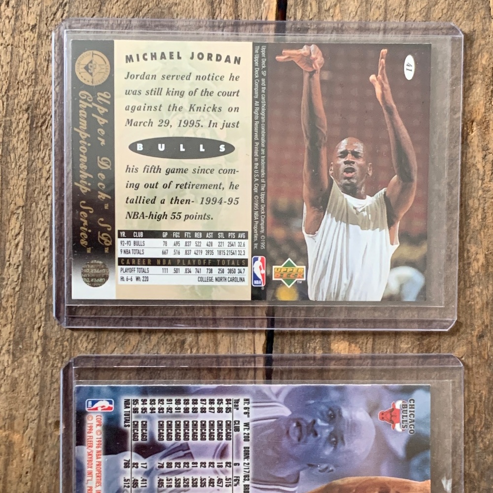 ⭐️HOST PICK⭐️ MICHAEL JORDAN NBA Cards, /Fleer '96-7 & Upper Deck 1995 - Picture 11 of 16
